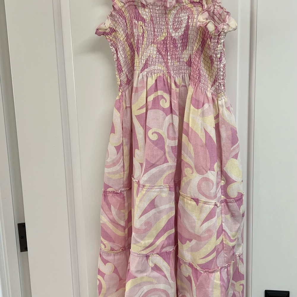 Hill House Ellie Nap Dress - Pink and Yellow Smocked